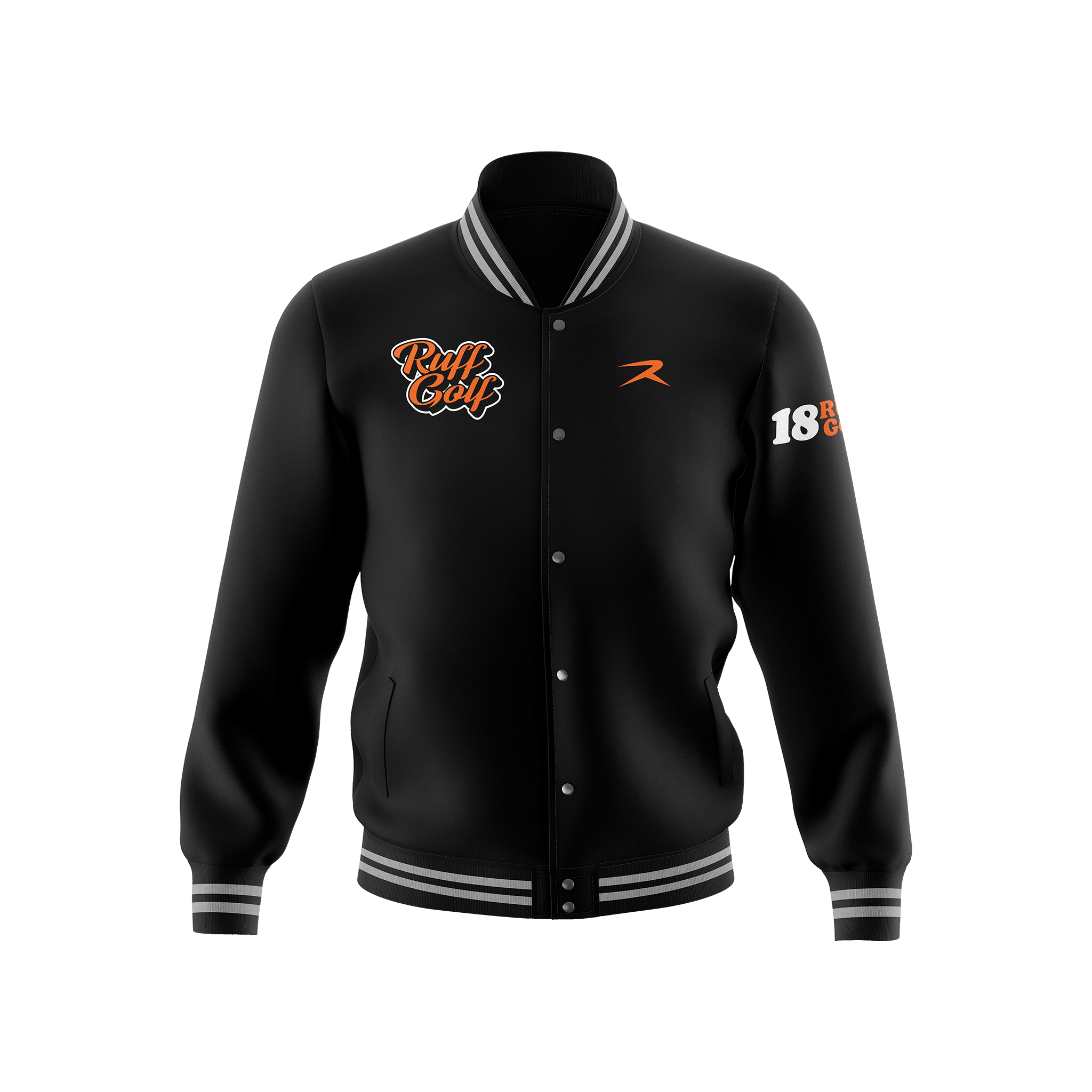 18RUFF GOLF College Jacket - Classic Golf Lifestyle Jacket Front