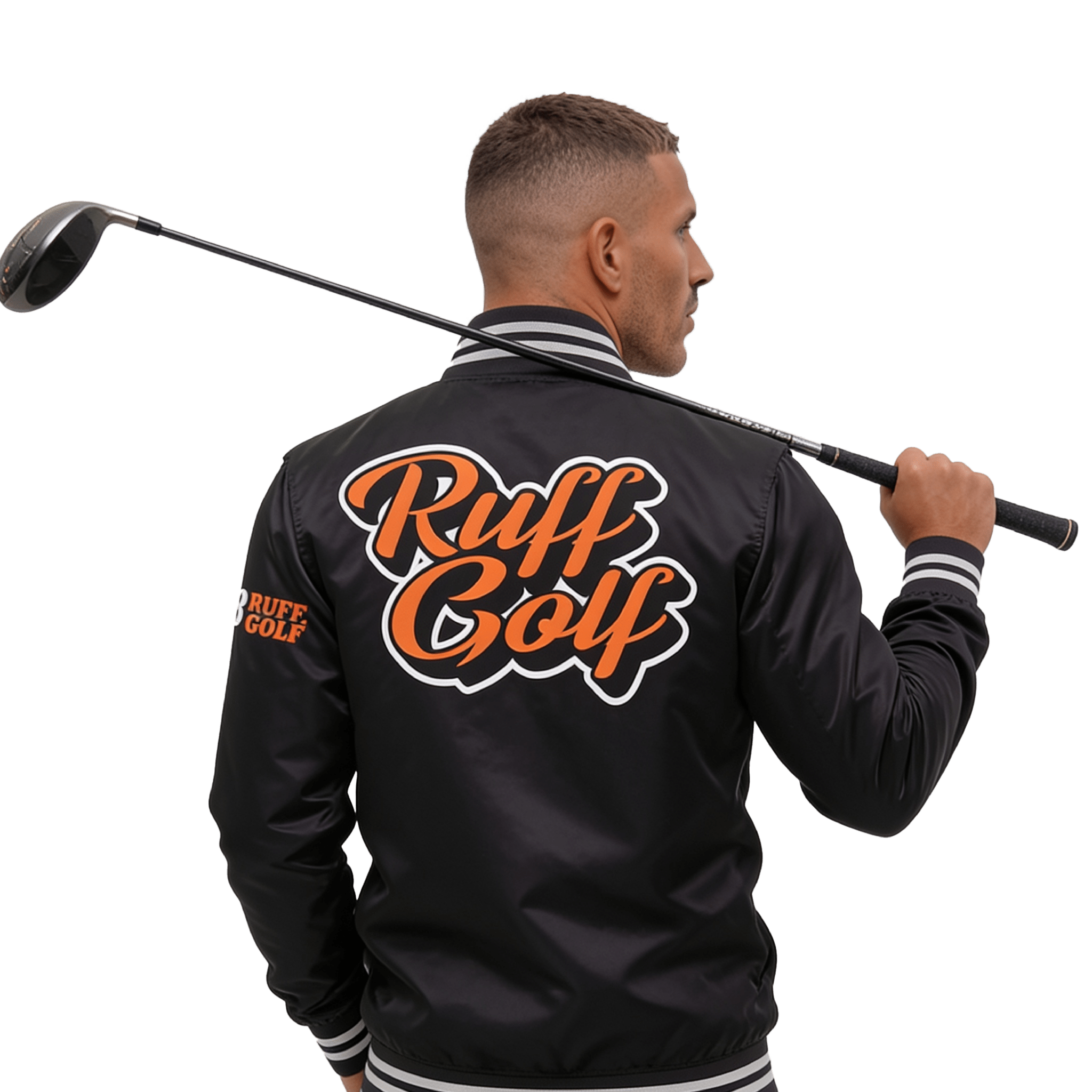 18RUFF GOLF College Jacket - Classic Golf Lifestyle Jacket Men back
